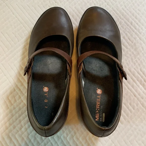 Merrell Veranda Emme J69042 Brown Leather Mary Jane Shoes, Womens 8.5 - Picture 7 of 16